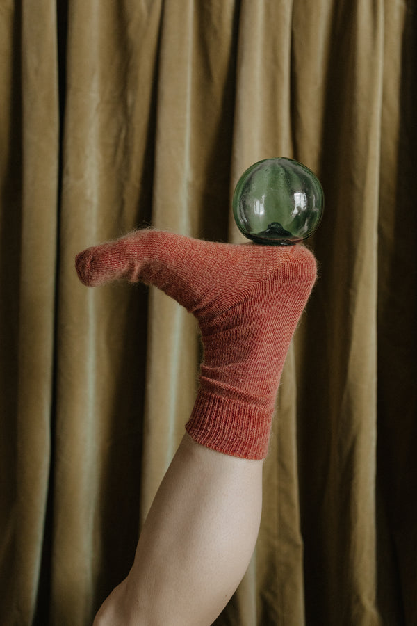 Oaken Mohair Socks Rust