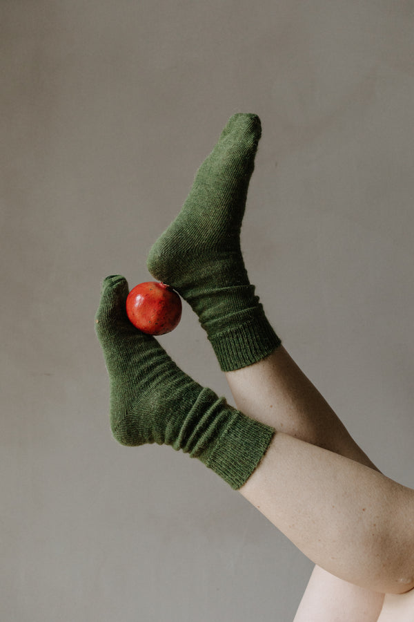 Oaken Mohair Socks Forest