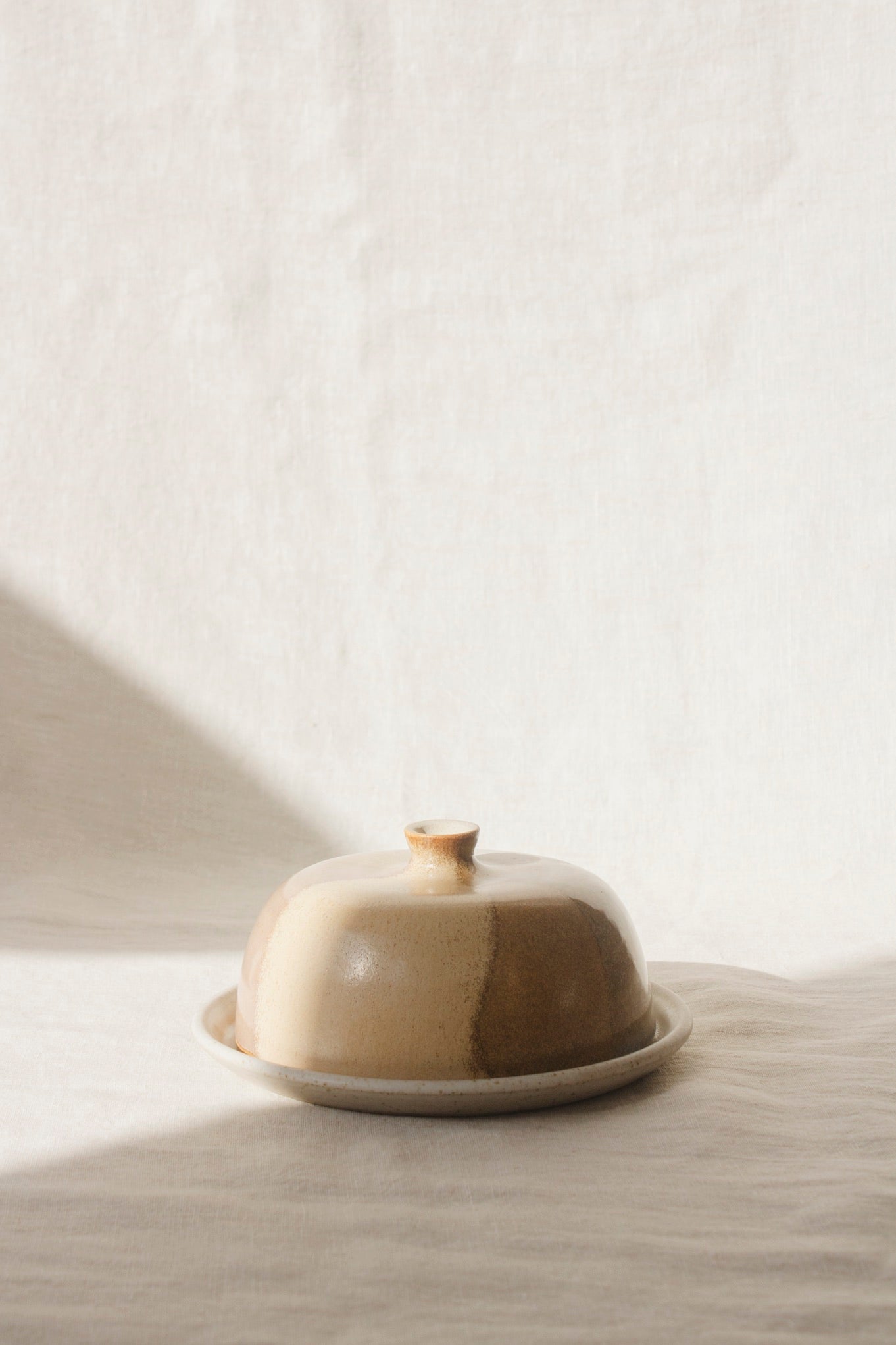 Liz Vidal Butter Dish | Dipped Glazes-Ceramic-Liz Vidal-Ondine Ash