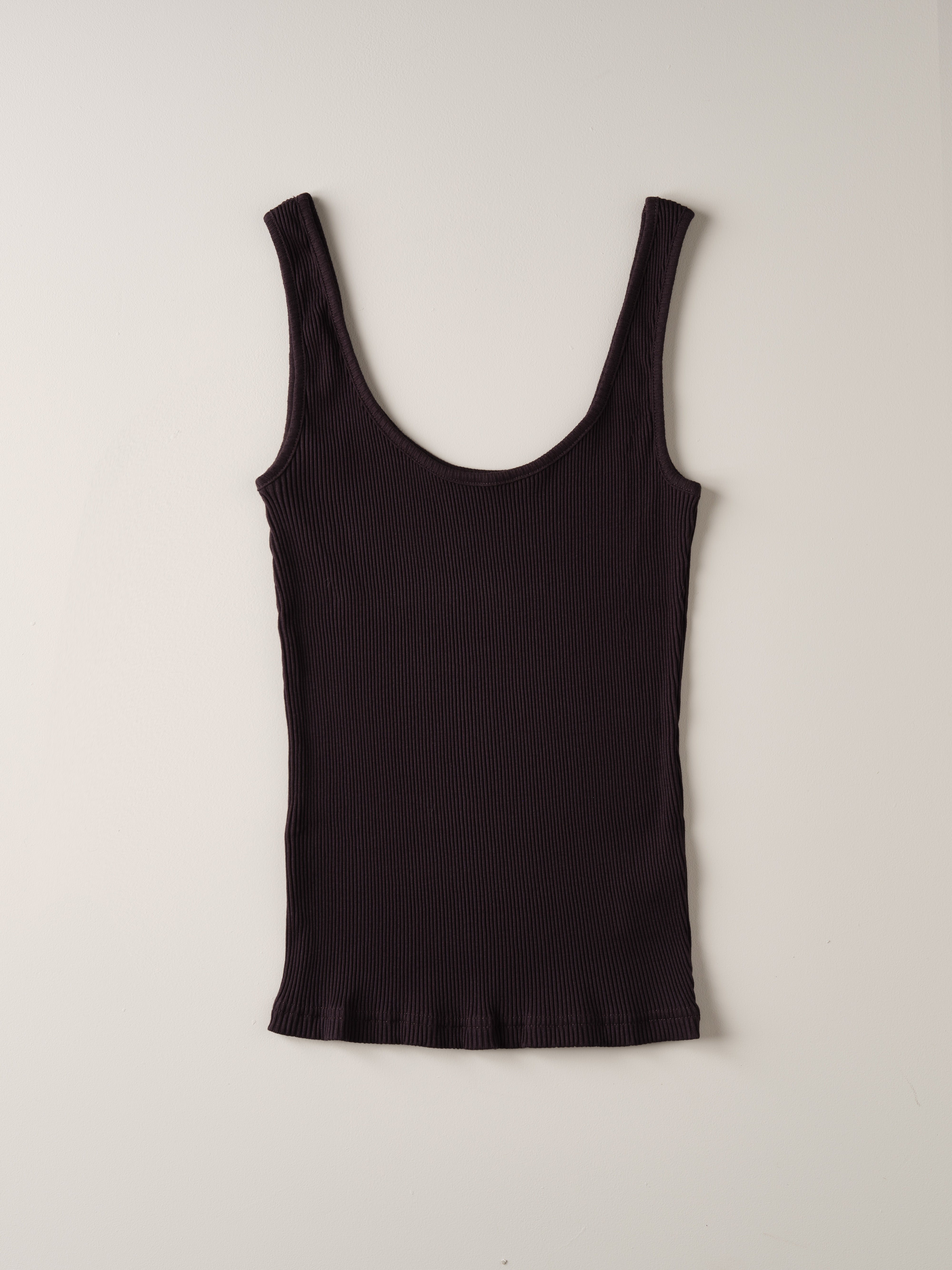 Pico Organic Cotton Vest | Rib Knit | Charcoal