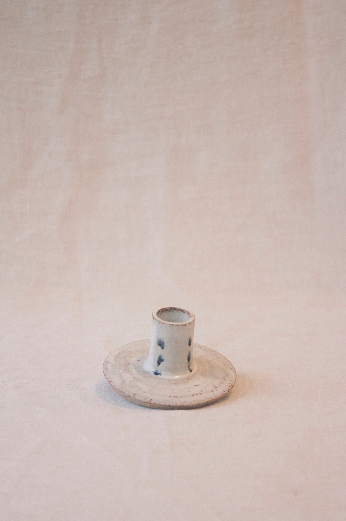 Pip Hartle Candlestick Holders-Ceramic-Pip Hartle-Triple Dot-Ondine Ash