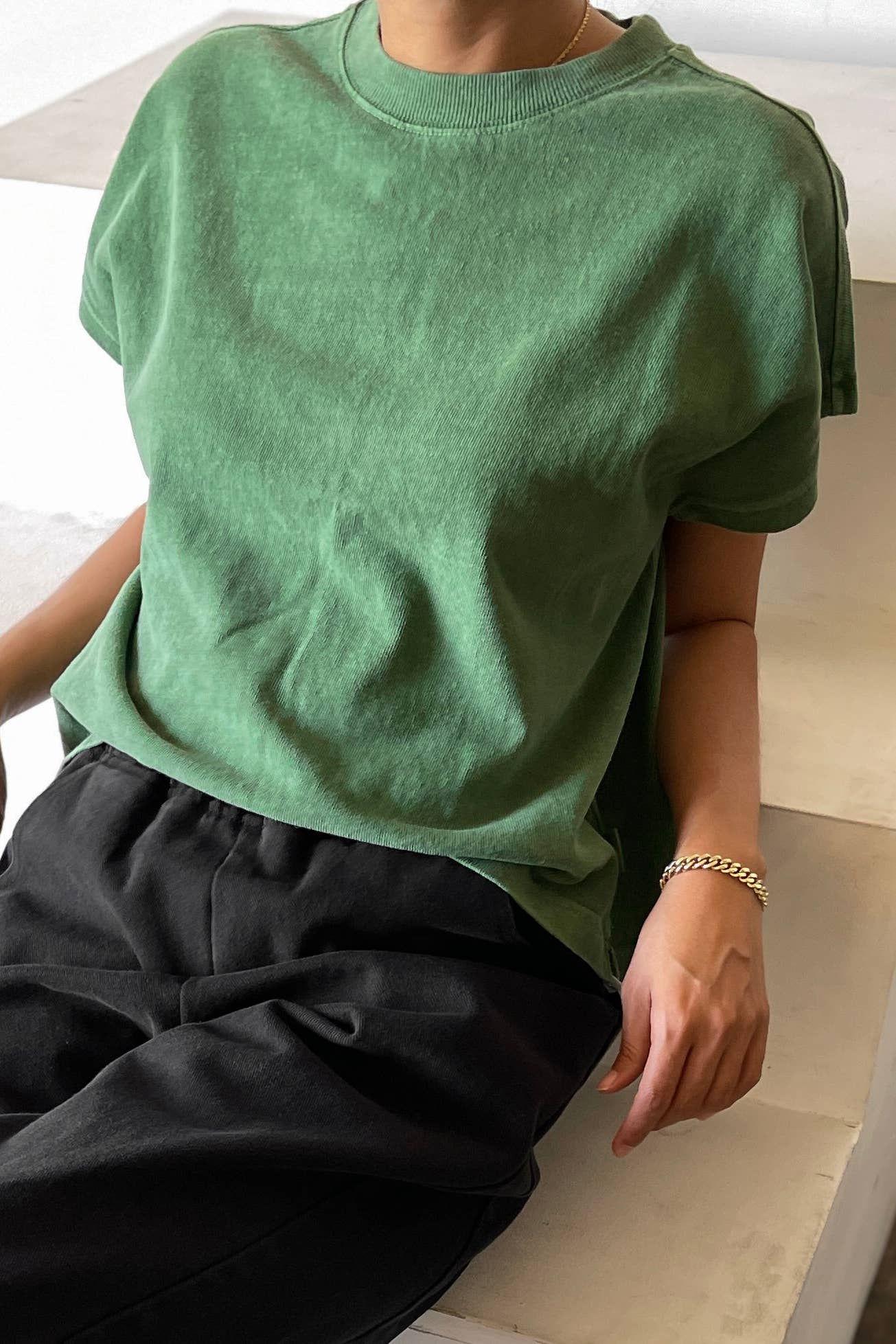 Le Bon Shoppe Jeanne Tee | Basil Green