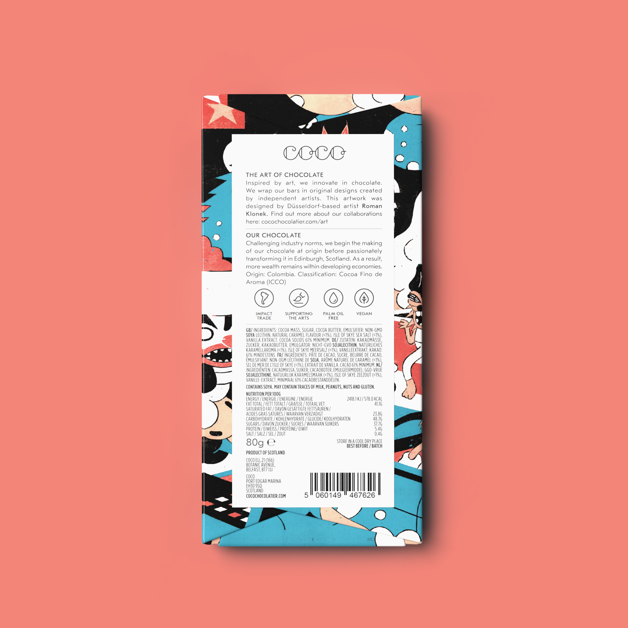 Coco Dark Chocolate | Salted Caramel-COCO Chocolatier-Ondine Ash