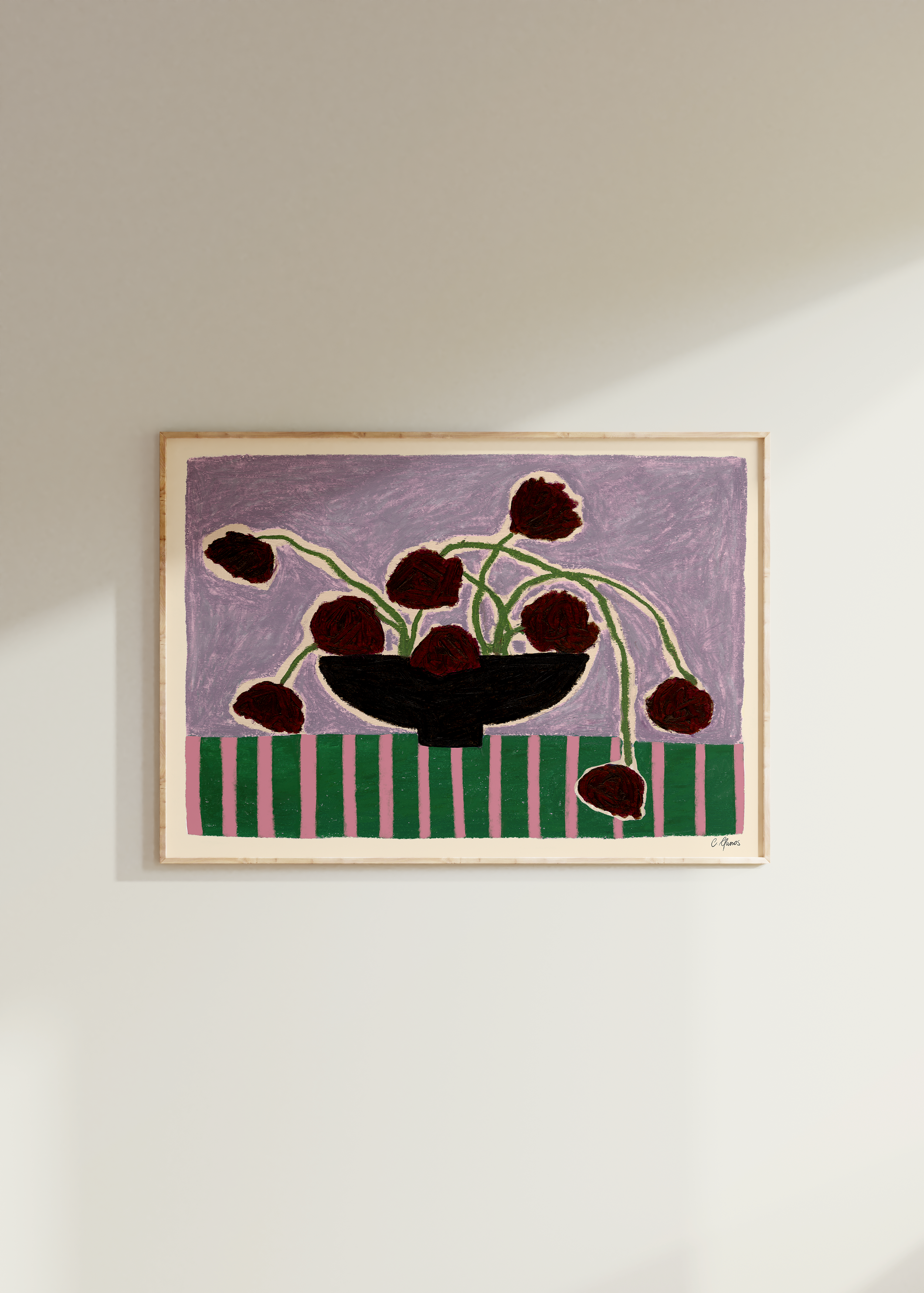 Burgundy Flowers by Carla Llanos