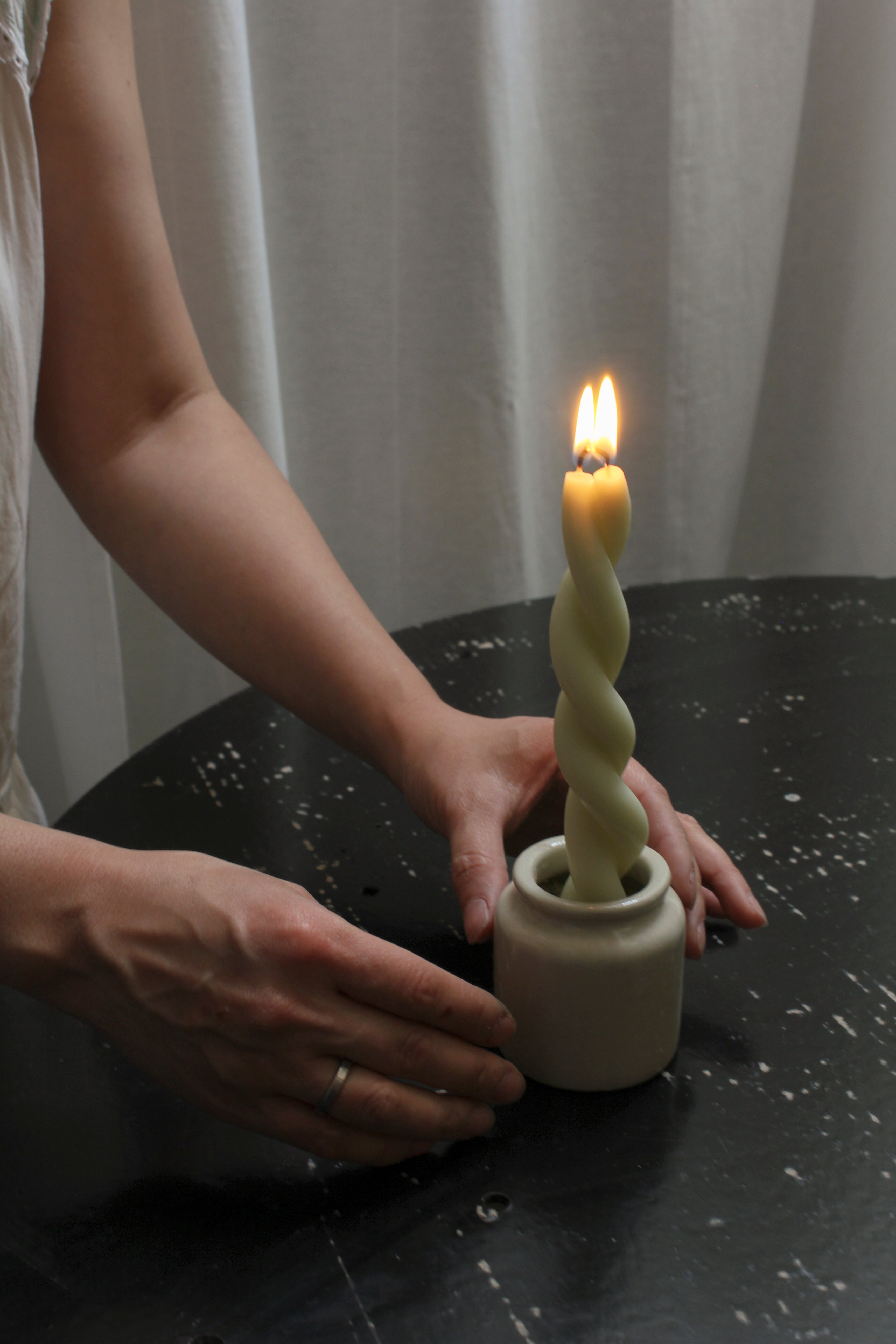 Twisted Candles - Mothers Milk-Candles-Wax Atelier-Ondine Ash