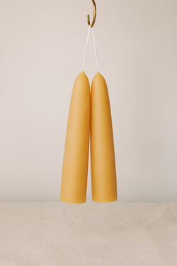 Beeswax Candles | Long Stubby Pair