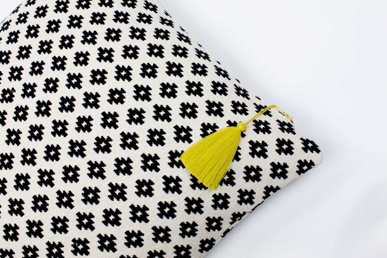 Lulu Pop Tassel Cushion-Cushion-Ondine Ash-Ondine Ash