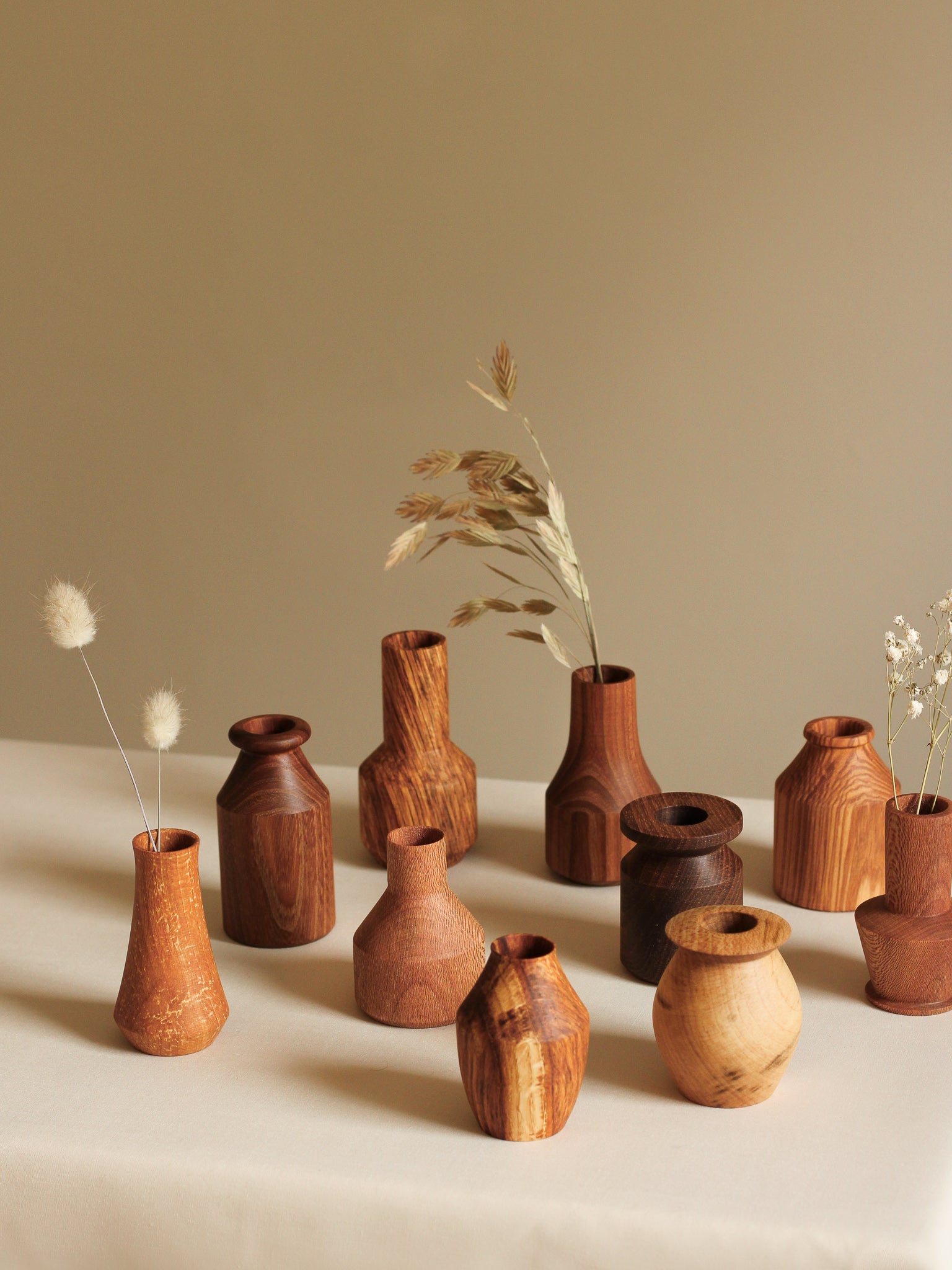 Small Dry Bud Vase-Wooden Items-Ondine Ash-Ondine Ash