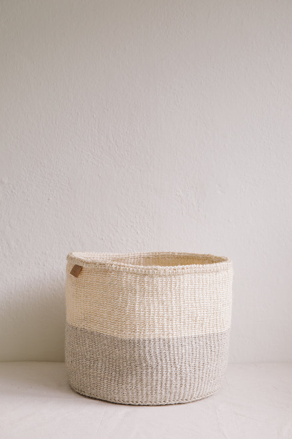 Sisal Basket | Colourblock Grey