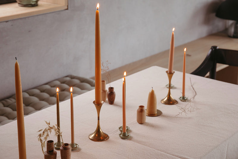 Beeswax Candles | Long Dining Pair