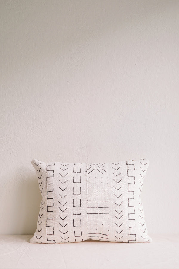 Emily White Mud Cloth Cushion