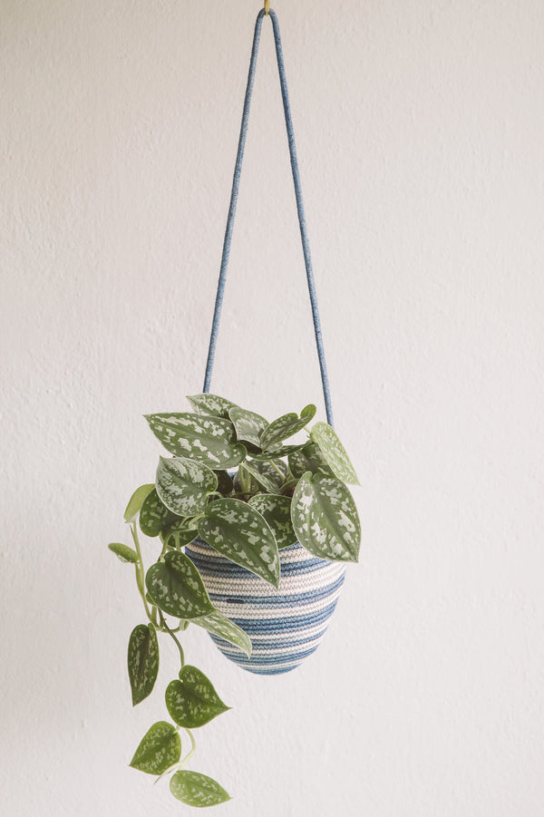 Hanging Basket Stripe Indigo