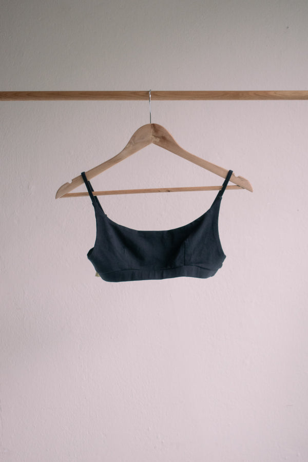 Pico Crop Top Charcoal