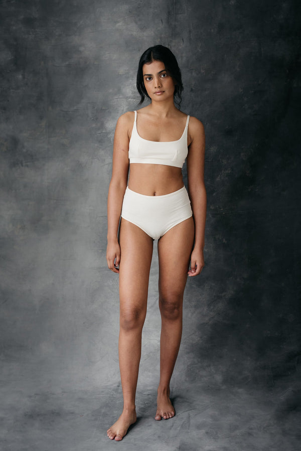 Pico High Waist Knickers | Ecru