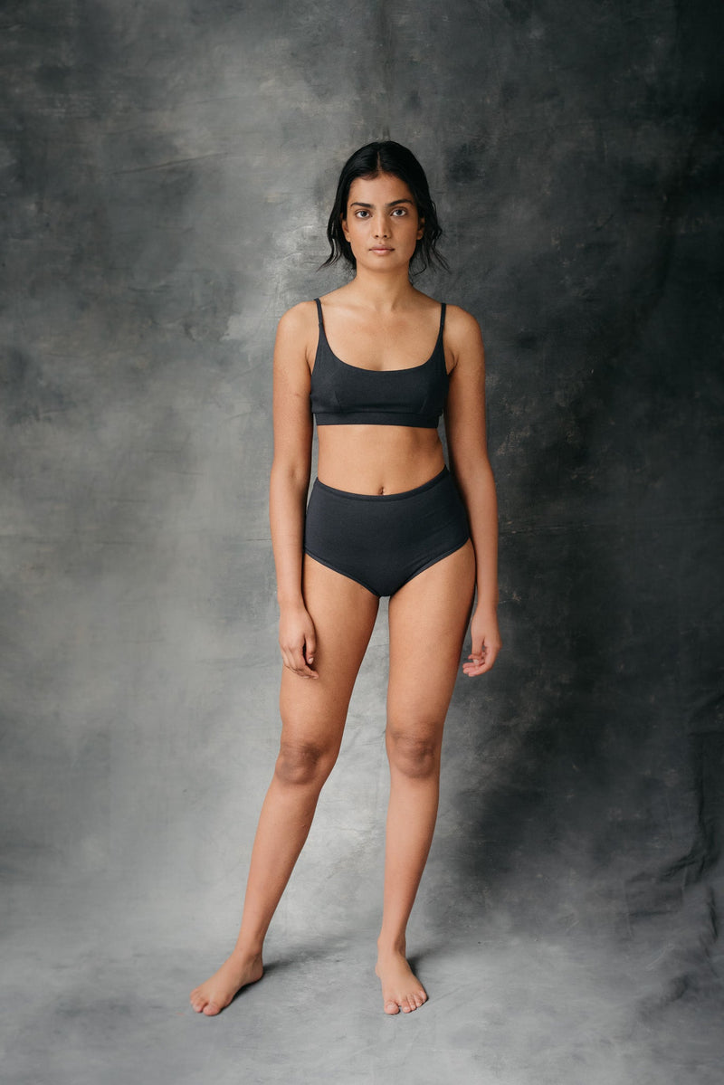 Pico High Waist Knickers Charcoal